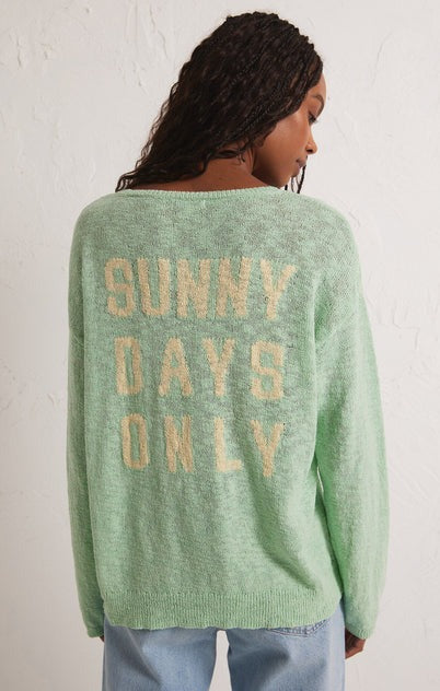 Sunny Days Only Sweater | Mint - FINAL SALE