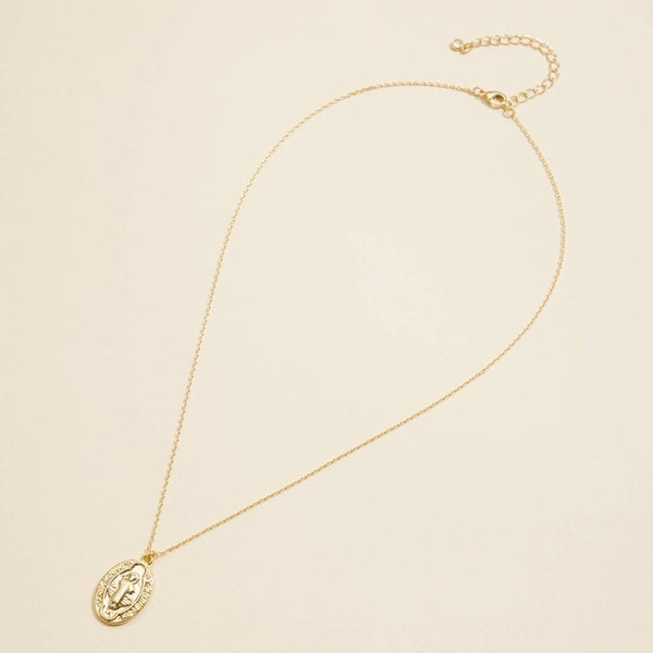 Oval Coin Necklace | Gold