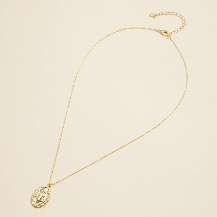 Oval Coin Necklace | Gold