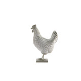 Metal Standing Rooster | Sage & White