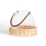 Willow Base Glass Lantern | Small