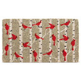 Cardinals & Birches Doormat