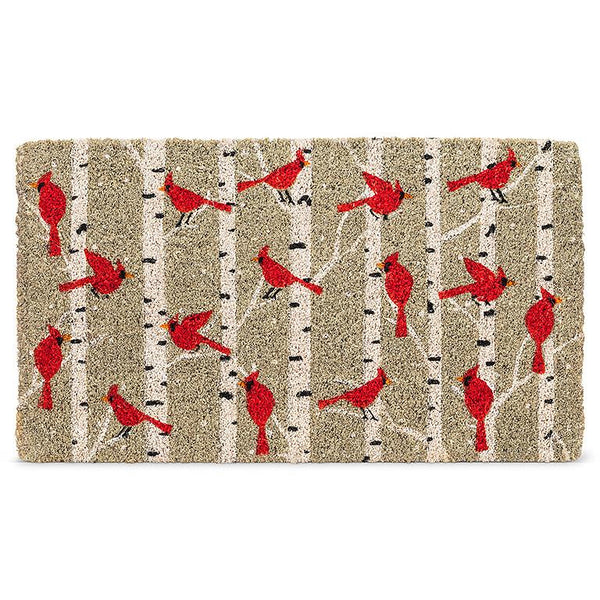 Cardinals & Birches Doormat