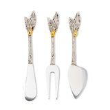 Olive & Leaf Cheese Knives | Set of 3