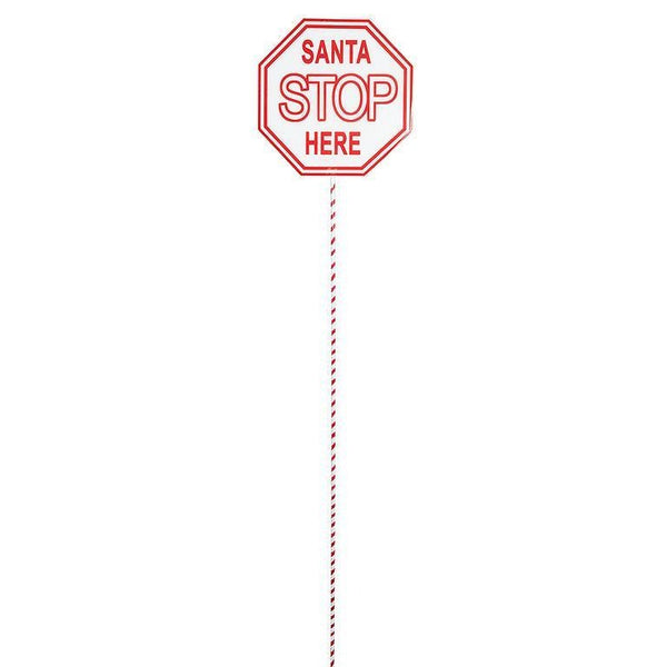 Santa Stop Sign Stake | Large {Pick Up Only} - FINAL SALE