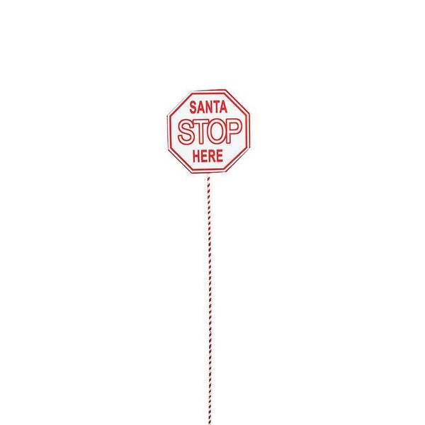 Santa Stop Sign Stake | Small {Pick Up Only} - FINAL SALE