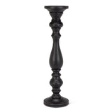 Black Turned Pillar Holder | Extra Large