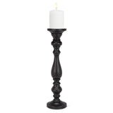 Black Turned Pillar Holder | Extra Large