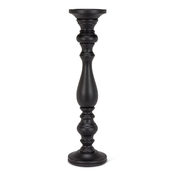 Black Turned Pillar Holder | Extra Large