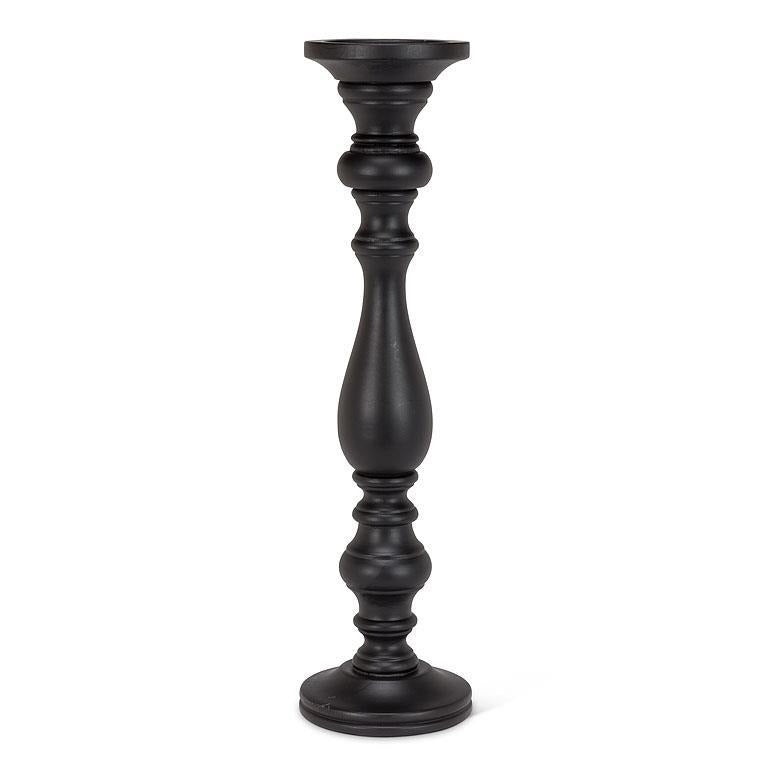 Black Turned Pillar Holder | Extra Large