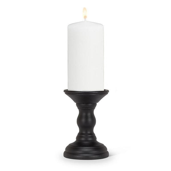 Black Turned Pillar Holder | Extra Small