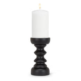 Black Turned Pillar Holder | Small