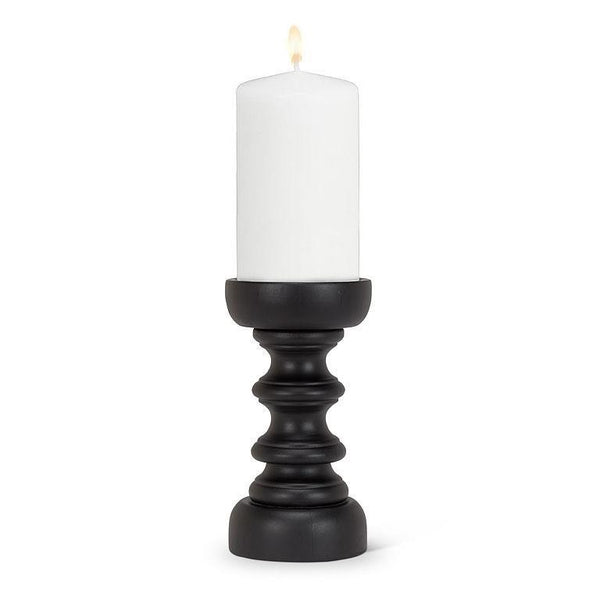 Black Turned Pillar Holder | Small