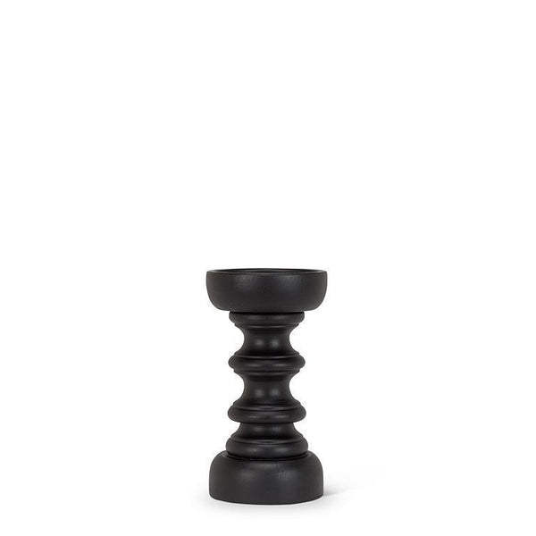 Black Turned Pillar Holder | Small