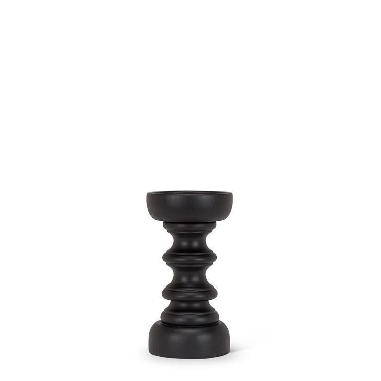 Black Turned Pillar Holder | Small