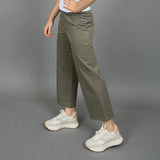 Philomena Twill Pants | Olive - FINAL SALE