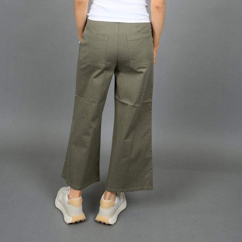 Philomena Twill Pants | Olive - FINAL SALE