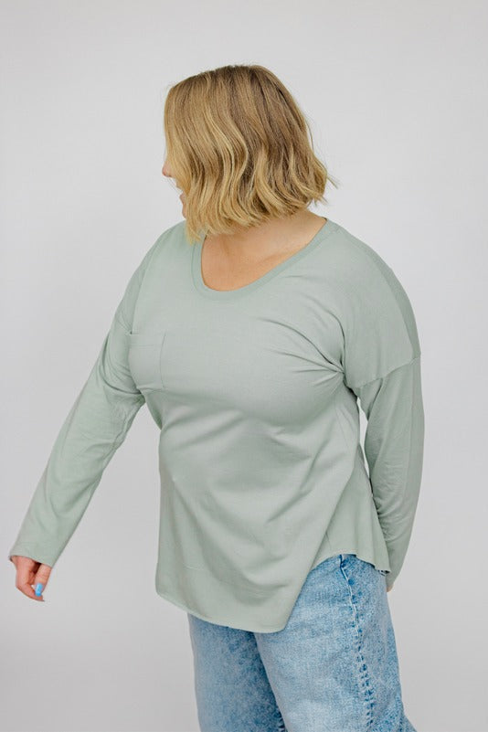 Janis Long Sleeve Tee | Light Sage