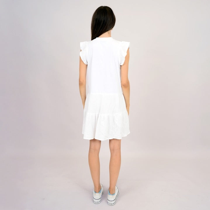 Arianne Gauze Dress | White - FINAL SALE