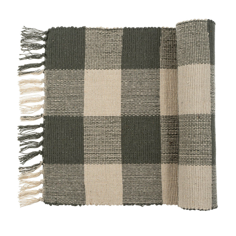 Gingham Runner 72" | Fog