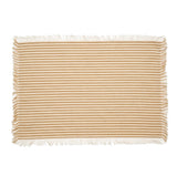 Fringe Ticking Placemats S/4 | Tan