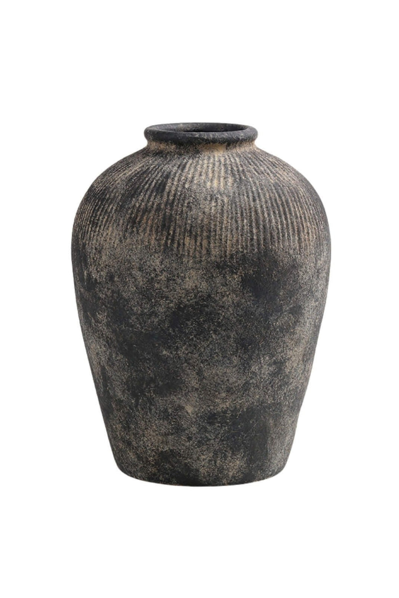 Black Terracotta Vase | Small