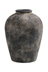 Black Terracotta Vase | Large