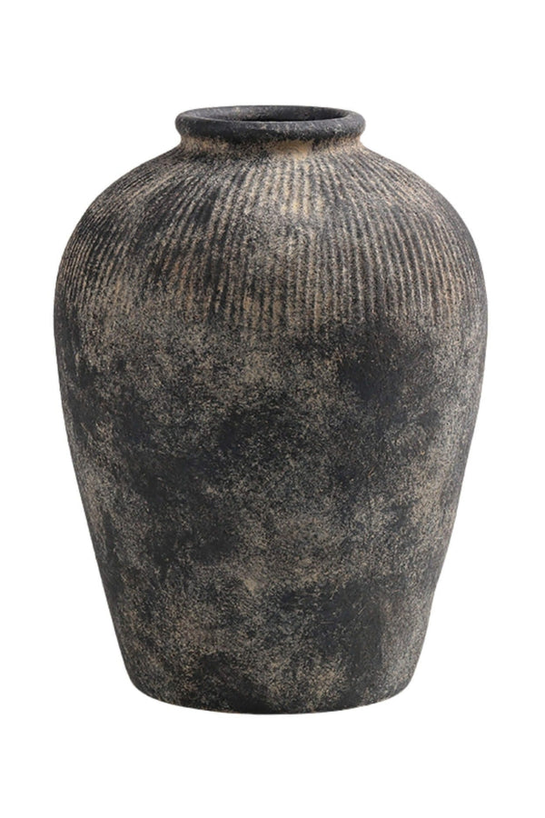 Black Terracotta Vase | Large