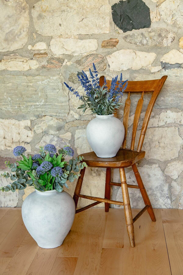 White Terracotta Vase | Large