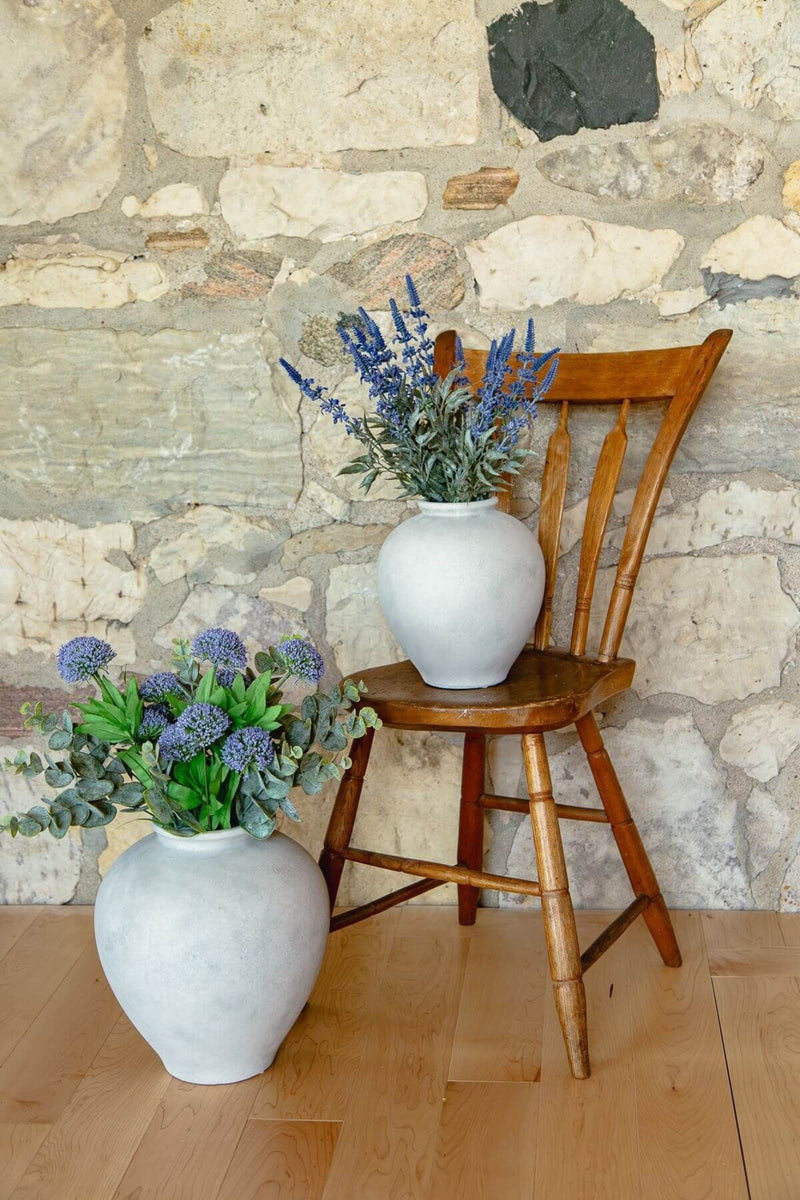 White Terracotta Vase | Large