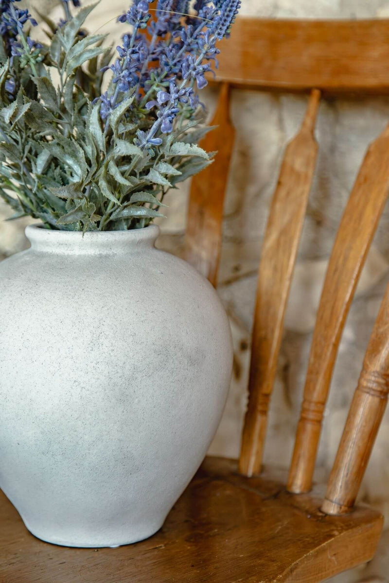 White Terracotta Vase | Small