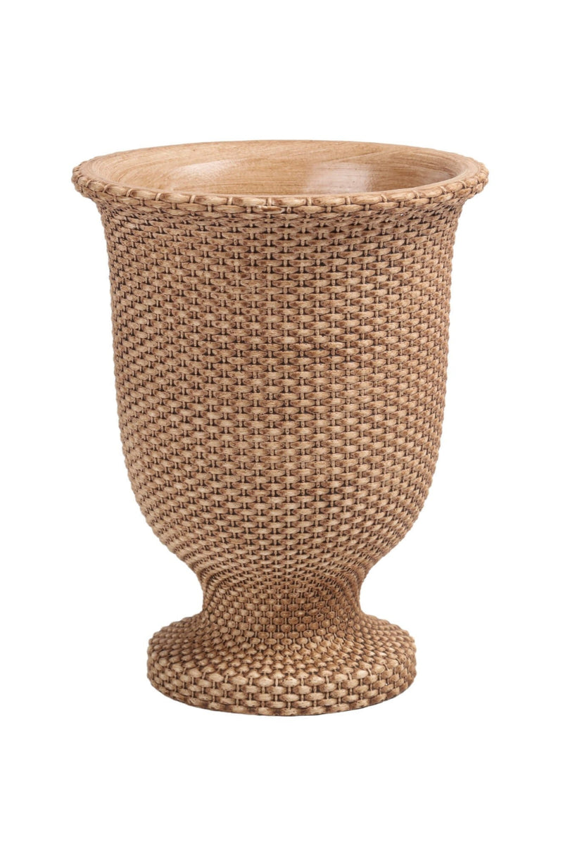 Tall Basketweave Planter | Large
