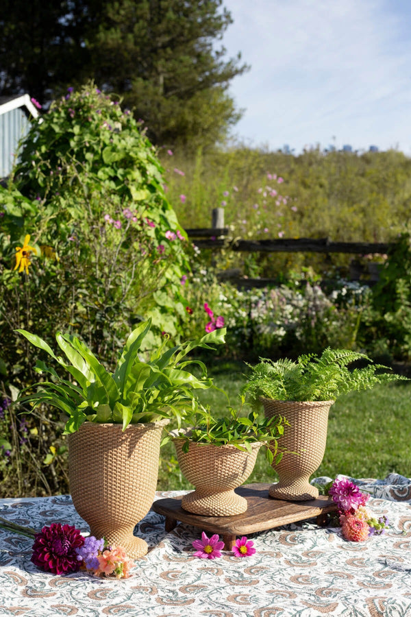 Low Basketweave Planter