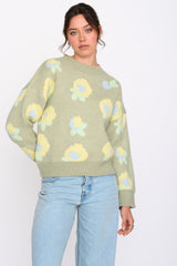Petal Pullover | Green - FINAL SALE