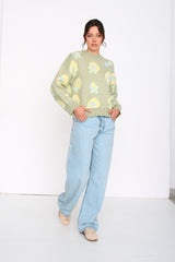 Petal Pullover | Green - FINAL SALE