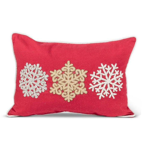 Snowflake Trio Cushion | 14x19