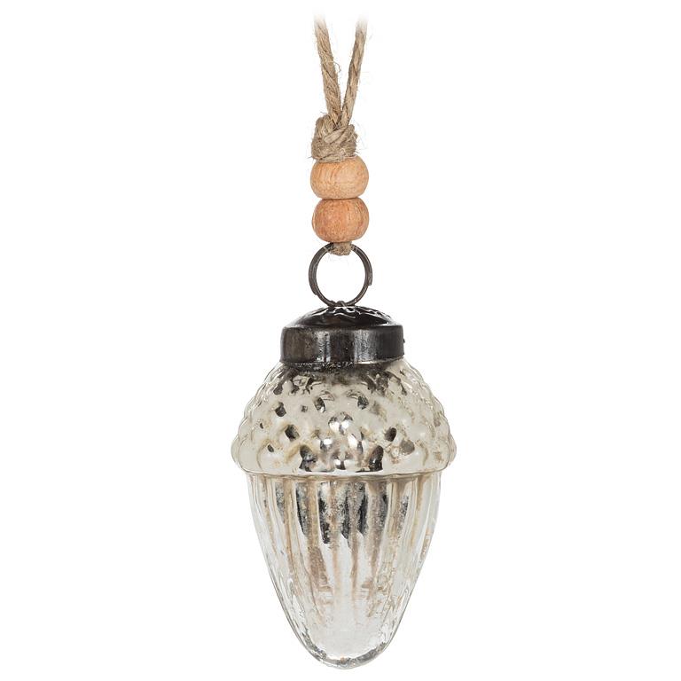 Silver Acorn Ornament