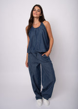 Kayla Barrel Pants | Didi Dark Wash