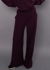 Phyllis Wide Leg Pants | Deep Plum