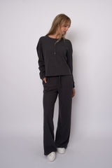 Philo Cozy Waffle Pant | Coal