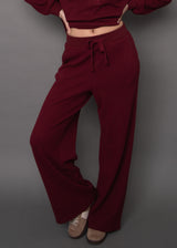 Philo Cozy Waffle Pant | Deep Burgundy