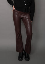 Fabiana Faux Leather Stretch Pants | Brunette