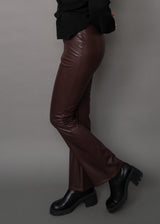 Fabiana Faux Leather Stretch Pants | Brunette