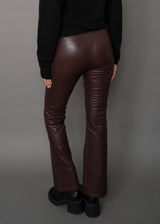 Fabiana Faux Leather Stretch Pants | Brunette