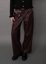 Philona Faux Leather Pant | Brunette