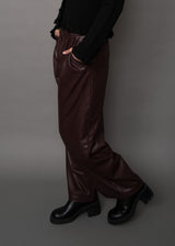 Philona Faux Leather Pant | Brunette