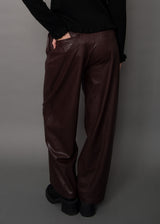 Philona Faux Leather Pant | Brunette