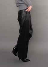Philona Faux Leather Pant | Black