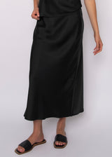 Alicent Satin Skirt | Black