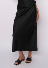 Alicent Satin Skirt | Black